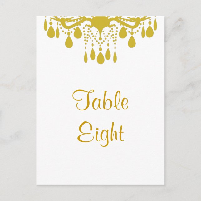 Numéro de table d'une grande salle de bal (jaune) (Devant)