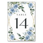 Dusty Blue et or élégant Floral Rustic Mariage