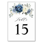 Dusty Blue Navy Champagne Ivory Floral Mariage