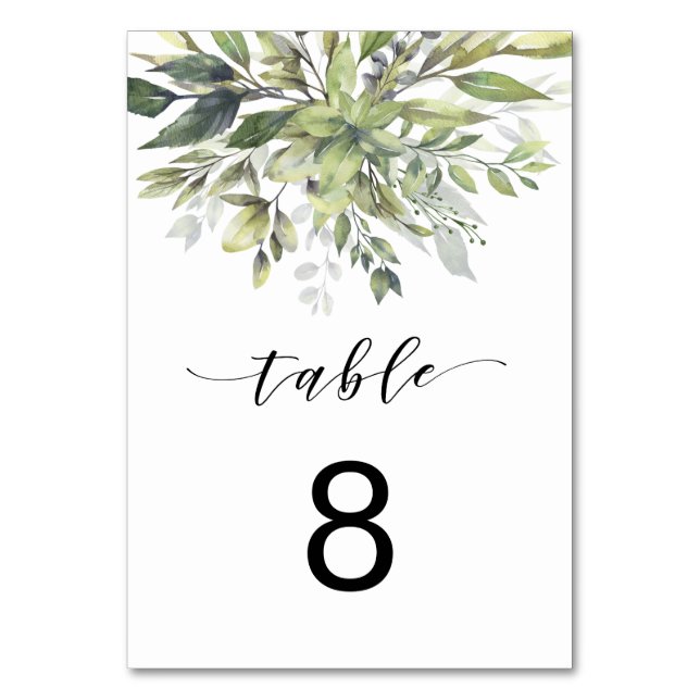 Numéro De Table Dusty Green Eucalytus (Par défaut)
