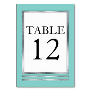 Numéro De Table Eau ARGENT Blanc Moderne Simple Élégant