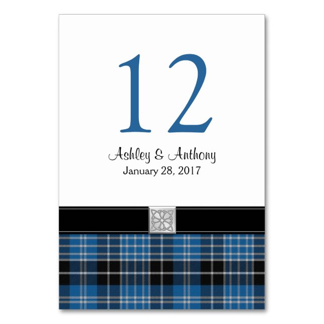 Numéro De Table écossais Clark Tartan Mariage (Par défaut)