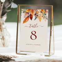 Élégant automne Feuilles Mariage automne