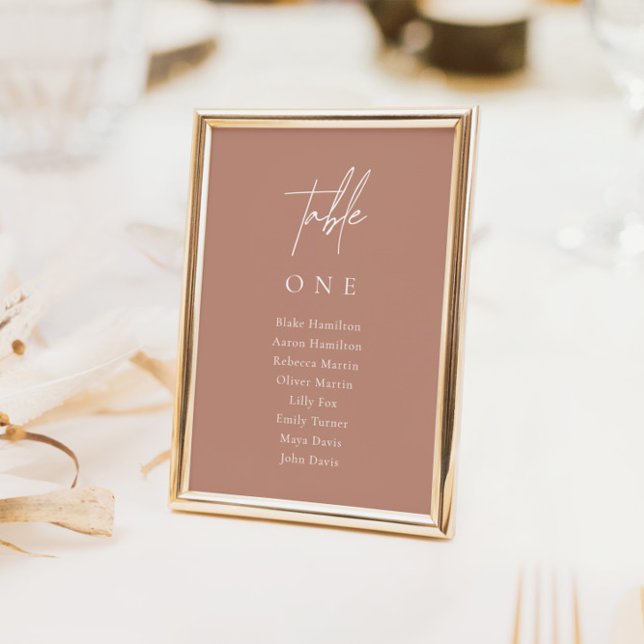 Numéro De Table Élégant Boho Mariage Blush Pink Seating Chart (Créateur téléchargé)