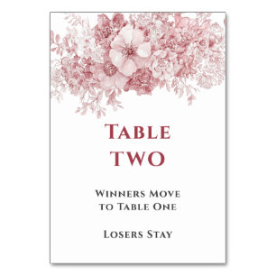 Numéro De Table Élégant Bouquet Bunco Table Deux
