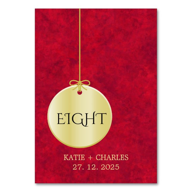 Numéro De Table Elégant Crimson Gold Luxury Royal (Par défaut)