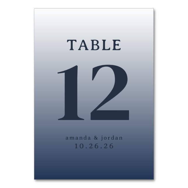 Numéro De Table Elegant Gradient Table Number (Par défaut)