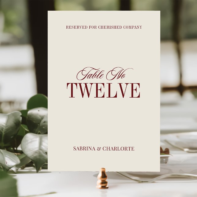 Numéro De Table Elegant Ivory Old Money Wedding Table Number (Créateur téléchargé)