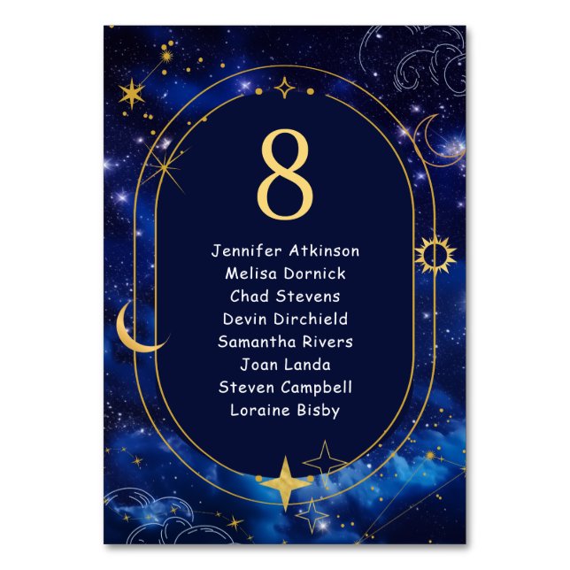 Numéro De Table Élégant mariage céleste bleu (Par défaut)