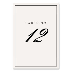 Numéro De Table Élégant Mariage de calligraphie de cadre noir