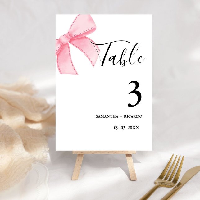 Numéro De Table Élégant Mariage de douche de la poule rose (Créateur téléchargé)
