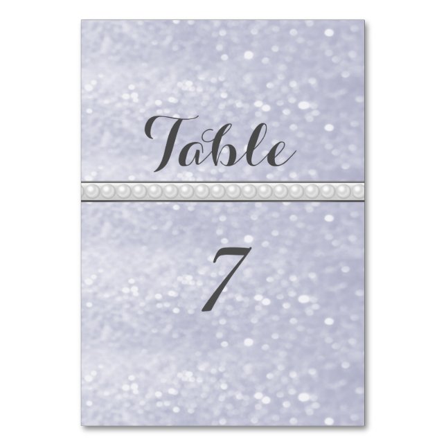 Numéro De Table Elégant mariage de perles romantiques tendance (Par défaut)