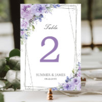 Élégant Mariage Floral Lilas Argenté