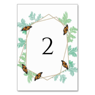 Numéro De Table Élégant Mariage papillon Monarque