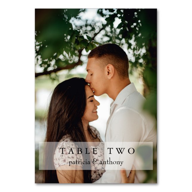 Numéro De Table Élégant Mariage photo Couple personnalisé Numéro d (Par défaut)