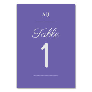 Numéro De Table Élégant Mariage violet