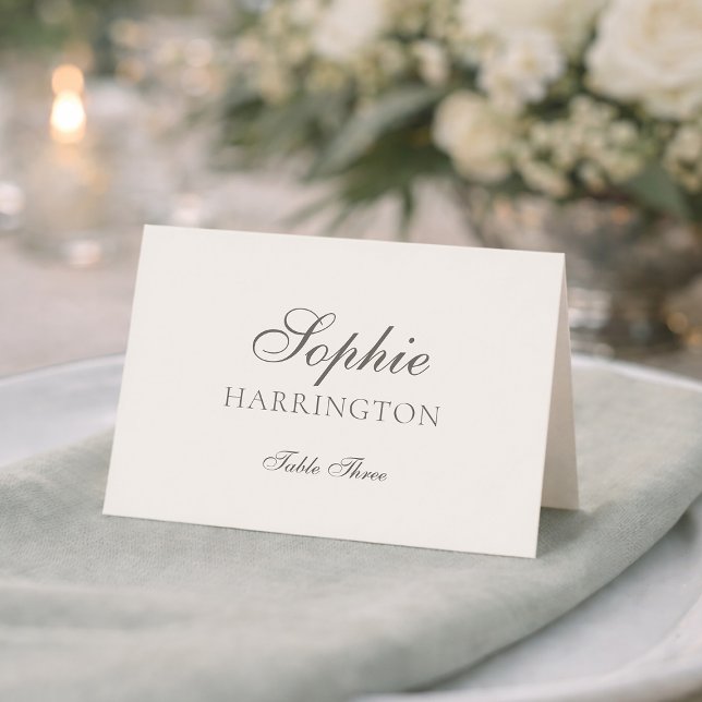 Numéro De Table Elegant Minimal Wedding Place Card  (Créateur téléchargé)