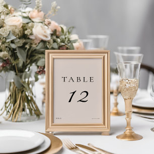 Numéro De Table Élégant minimaliste moderne Script Dusty rose Mari