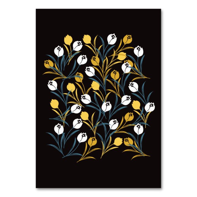 Numéro De Table Élégant motif floral de Tulipe (Par défaut)