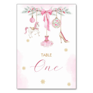 Numéro De Table Élégant Noël à l'aquarelle Casse-noisette ballet