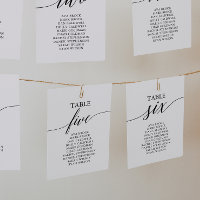 Numéro de table élégant noir 6 Plan de table