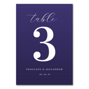 Numéro De Table Élégant Panneau de Table Numéroté Violet