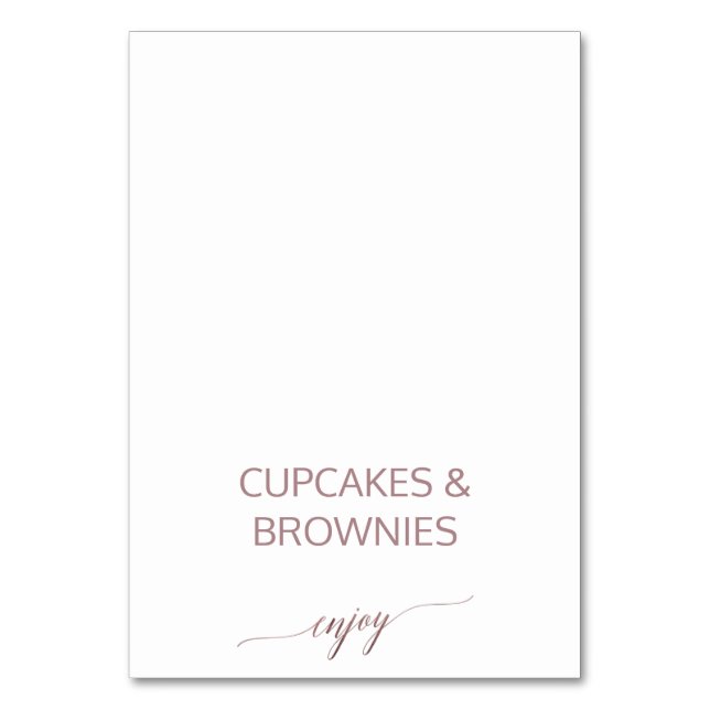 Numéro De Table Élégant Rose Gold Calligraphie Buffet Étiquettes a (Par défaut)