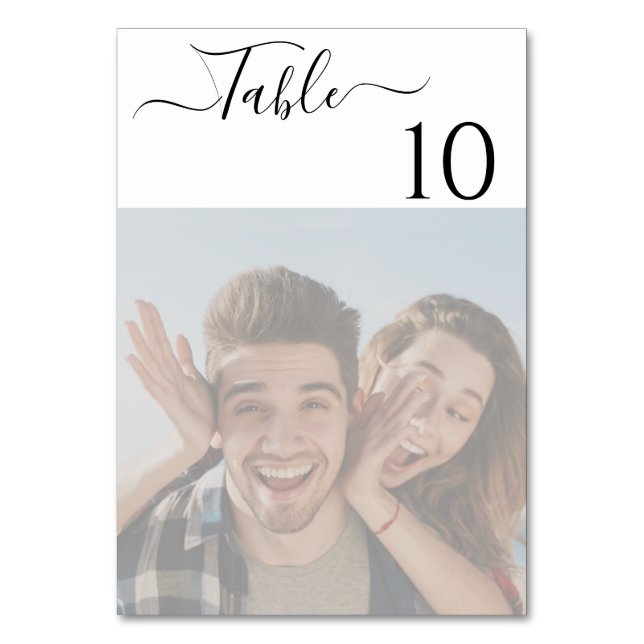 Numéro De Table Élégant Script de verdure Numéro de tableau photo (Par défaut)