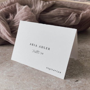 Numéro De Table Élégant Script Mariage Menu Option Placer les cart