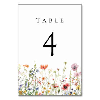 Numéro De Table Elegant Summer Floral Wedding Table Number