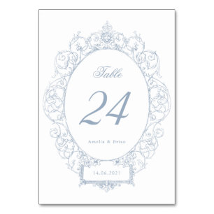 Numéro De Table Elégant Vintage Ornament cadre Mariage