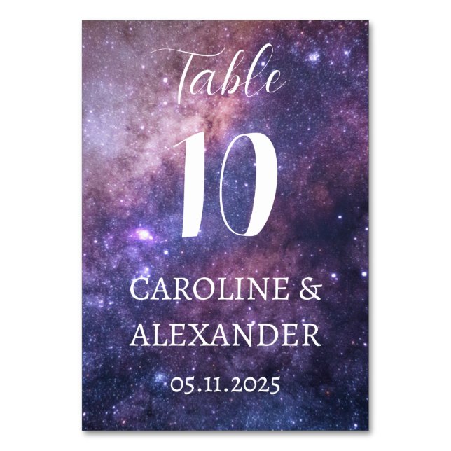 Numéro De Table Elégante Constellation de nuit étoilée Galaxie mod (Par défaut)