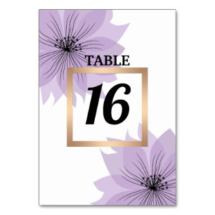 Numéro De Table Élégante fleur lilas