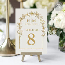 Élégante Fleurs d'or blanc Mariage floral