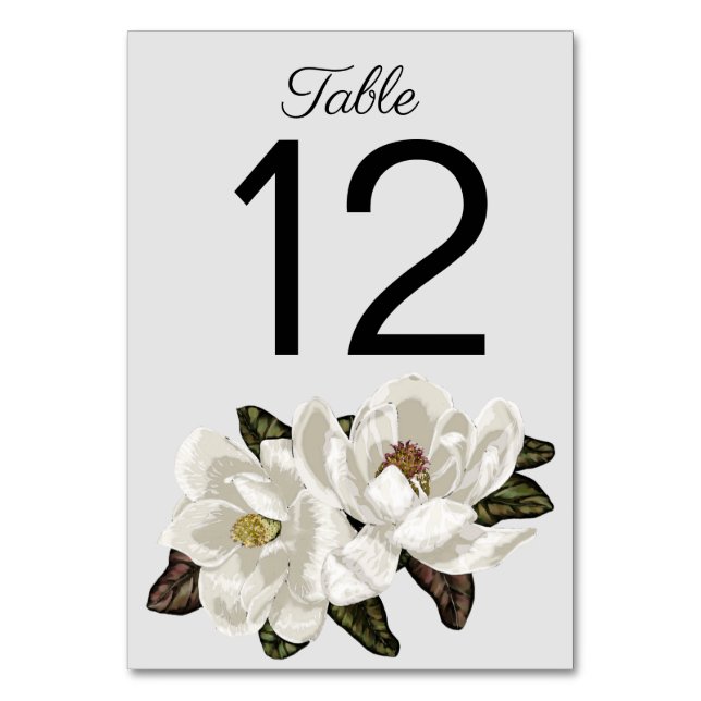 Numéro De Table Élégante floraison de Magnolia (Par défaut)