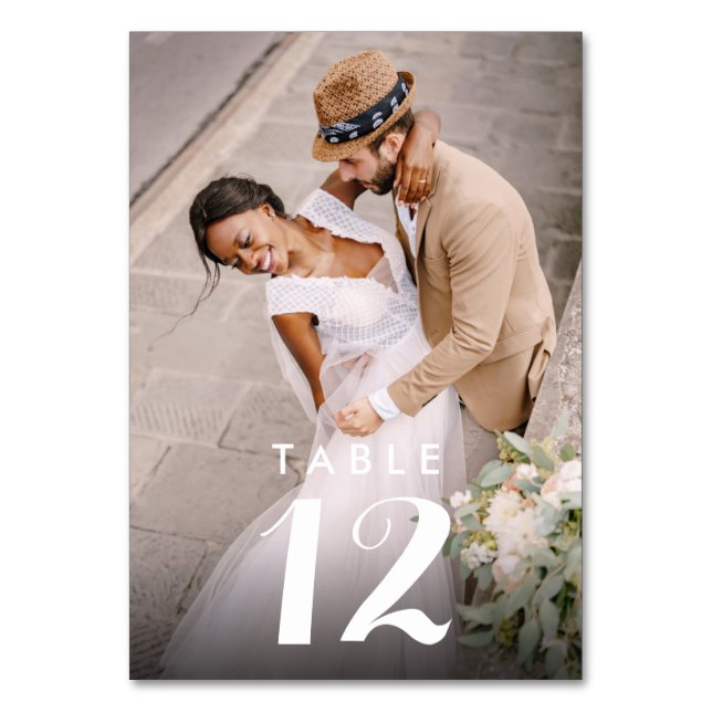 Numéro De Table Elégante Réception de mariage photo moderne (Par défaut)