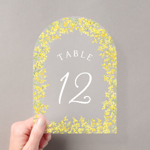 Numéro de table en acrylique Mimosa