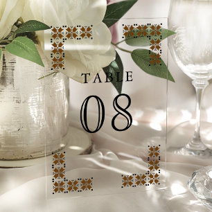 Numéro de table en acrylique pour mariage ukrainie