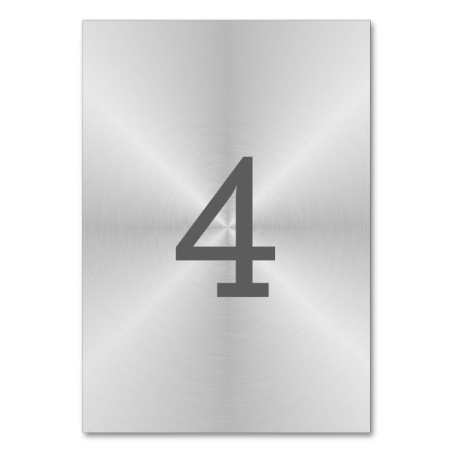 Numéro de table en métal brossé (Par défaut)