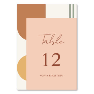 Numéro de table en terre cuite Bohème rustique col