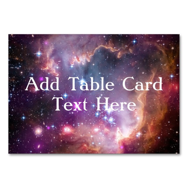 Numéro De Table Espace Extérieur Galactique Violet (Devant)