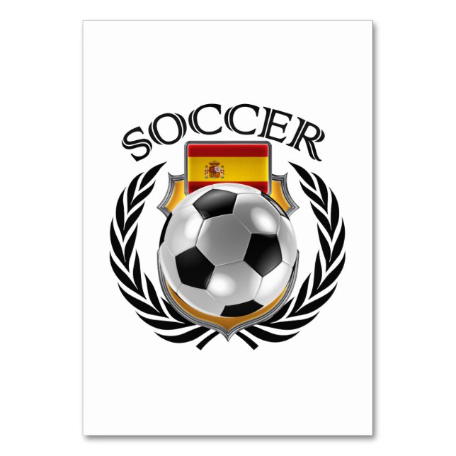 Numéro De Table Espagne Soccer 2016 (Dos)
