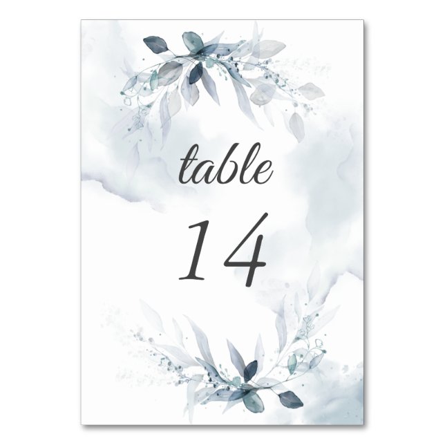 Numéro De Table Etanchéité bleu Dusty Numéro de tableau (Par défaut)