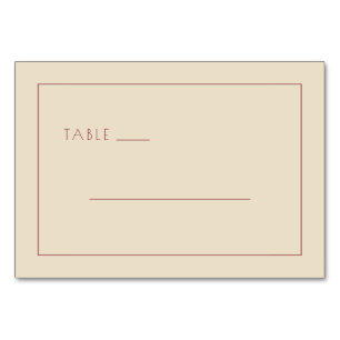 Numéro De Table Étiquette de table minimaliste beige