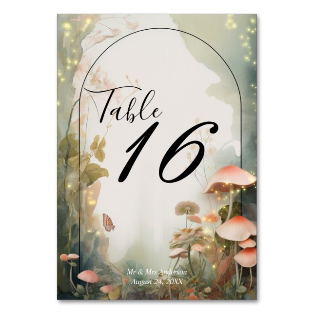 Numéro De Table Fairy Tale Woodland Fairycore Romance (Par défaut)