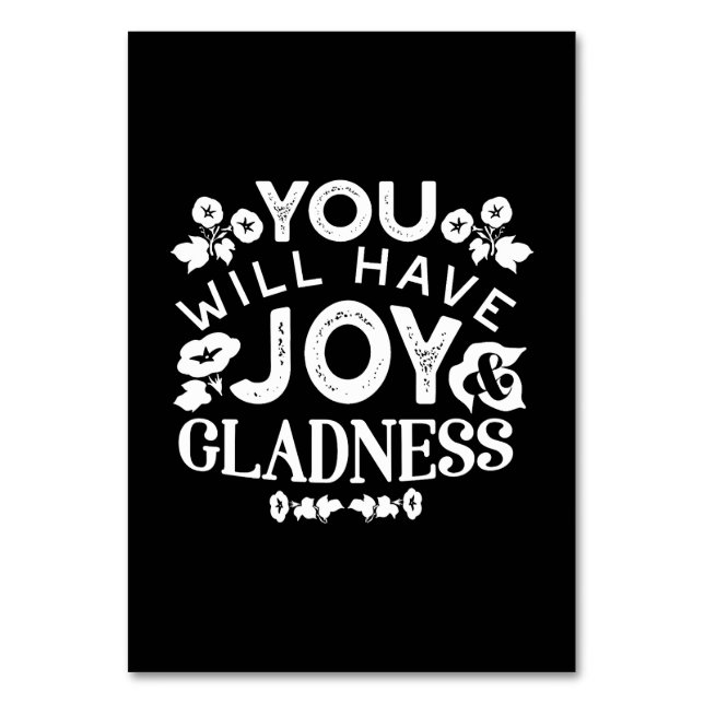 Numéro De Table Faith and Happiness – Joy and Gladness Quotes (Par défaut)