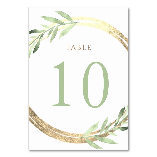 Numéro De Table fausse feuille et verdure Numéro de tableau 10 (Par défaut)