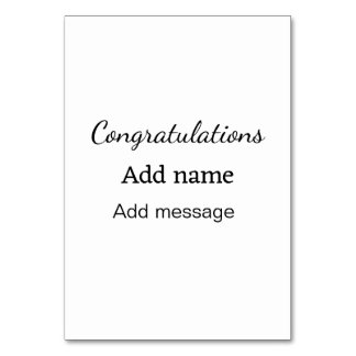 Numéro De Table Félicitations ajouter un message de nom simple dip