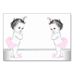 Numéro De Table Fête de naissance de jumelles filles