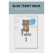 Fête de naissance Ourson Bleu Teddy Bear